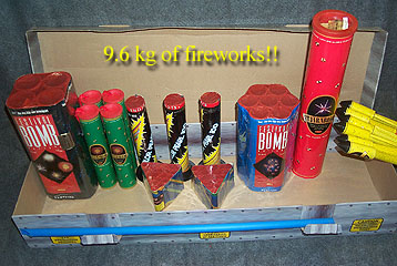 Fireworks open box